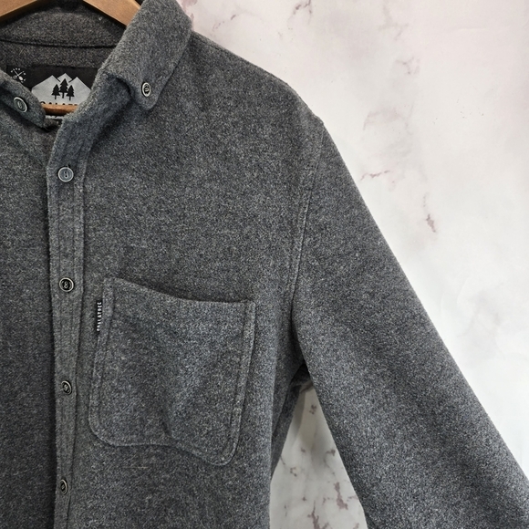 Coalatree Shirt Jacket Mens Large Wool Gray Button Down Shacket Chamois - Picture 11 of 12